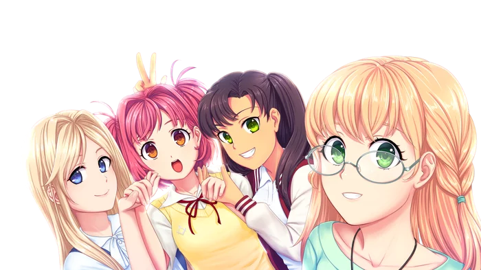 Welcome again - My, Martha, Nana, Sima, Thea, Visual novel, Orikanekoi, Moe Era