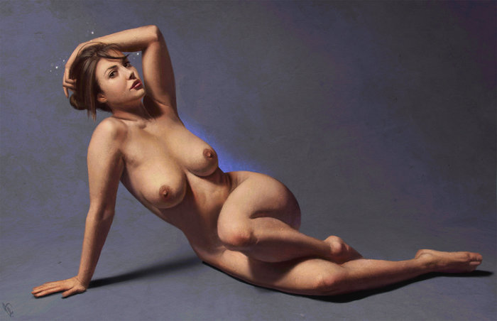 Girls Angel Ganev - NSFW, Art, Erotic, Hand-drawn erotica, Painting, Girls, Naked, Boobs, Angel Ganev, Longpost, 18+