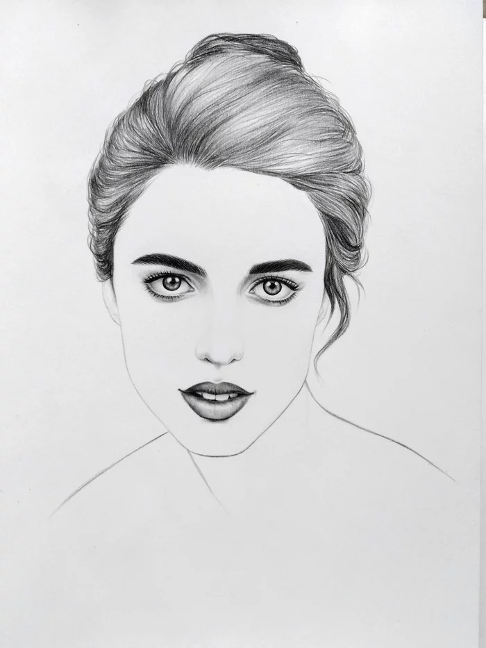Margaret Qualley - My, Drawing, Pencil drawing, Margaret Qualley