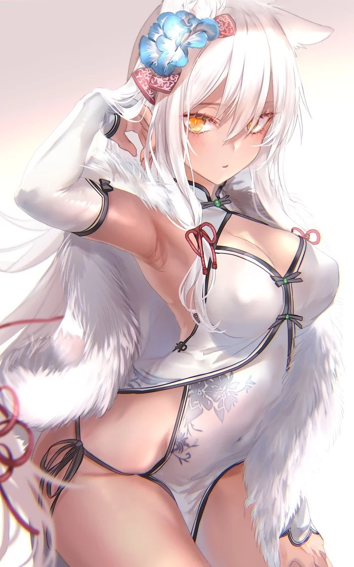 Anime Art - NSFW, Anime, Anime art, Girls frontline, M590, Animal ears