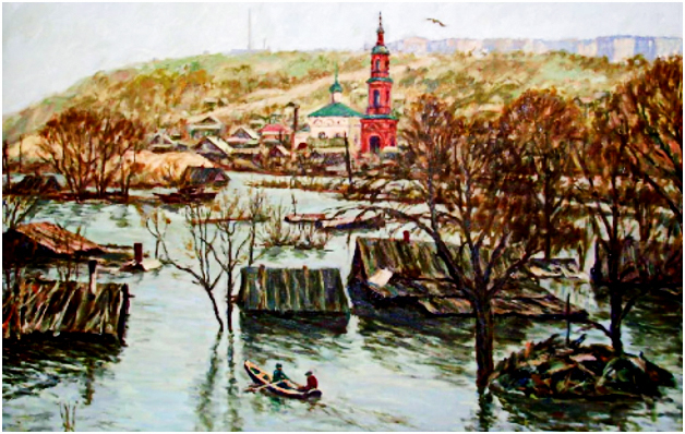 Chuvash artists about old Cheboksary - My, Story, Cities of Russia, Cheboksary, Longpost, Painting, Painting, Artist