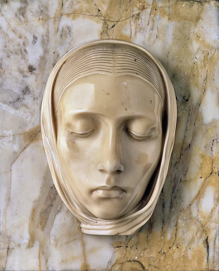 Virgo, 1924 - Sculpture, Marble, Head, Italy