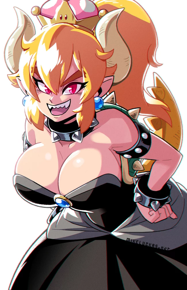 Боузетта и Буэтта - Арт, Bowsette, Boosette, Супер корона, Super Mario, Сиськи, Monster Girl, Длиннопост