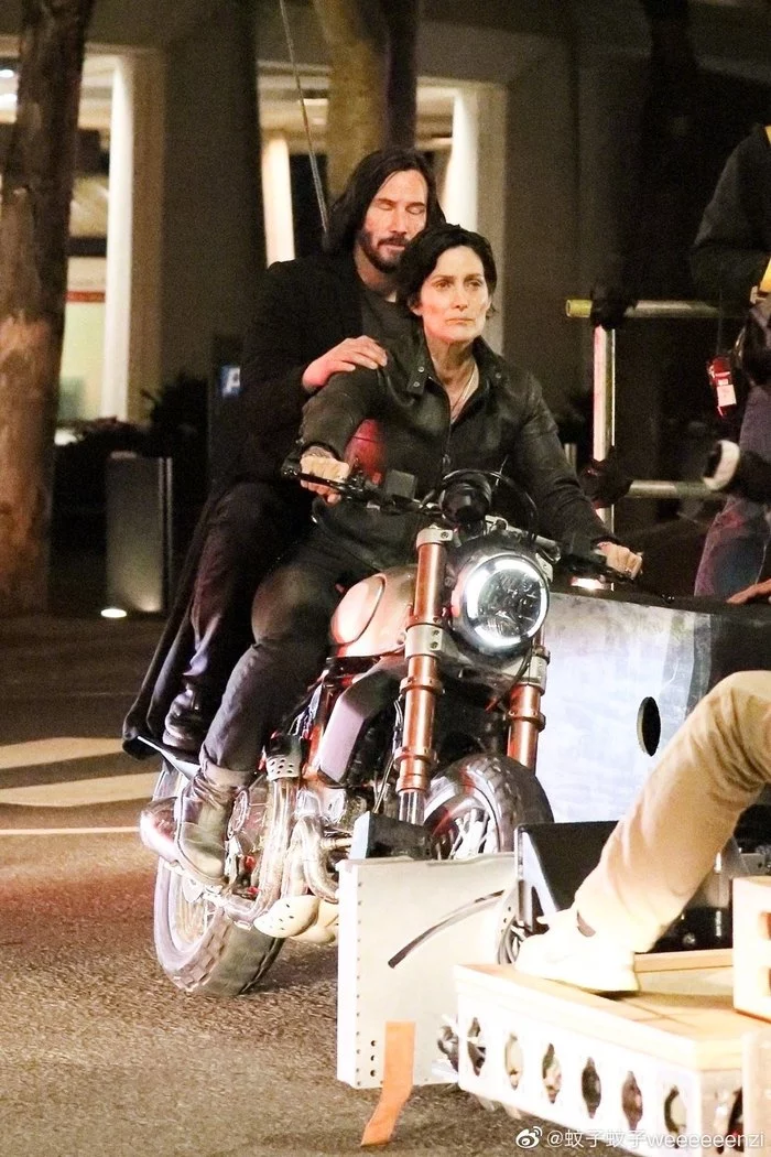 Shooting the new Matrix - Matrix, Keanu Reeves, , Filming, Movies, Longpost, Photos from filming, Celebrities, Actors and actresses, Kerry-Ann Moss