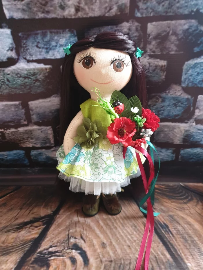 Handmade doll - My, Author's toy, Kids toys, Toys, Doll, Handmade, With your own hands, Handmade dolls, Longpost