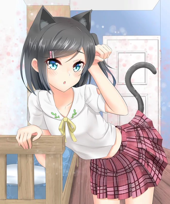 Nyaa - Tsutsukakushi Tsukiko, Anime art, Anime, Neko, Animal ears, Henneko