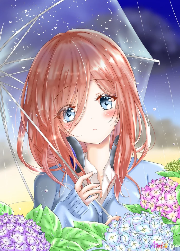 Miku - Аниме, Anime Art, The Quintessential Quintuplets, Gotoubun No Hanayome, Nakano Miku, Длиннопост