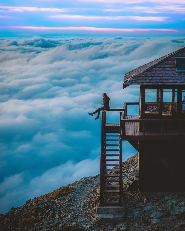 In the clouds - The photo, Clouds, House, beauty, Beautiful, Beautiful view