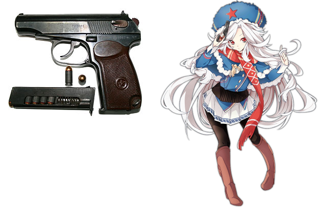 Find nine differences - Anime, Anime art, Girls frontline, Walther RRB, The Makarov pistol