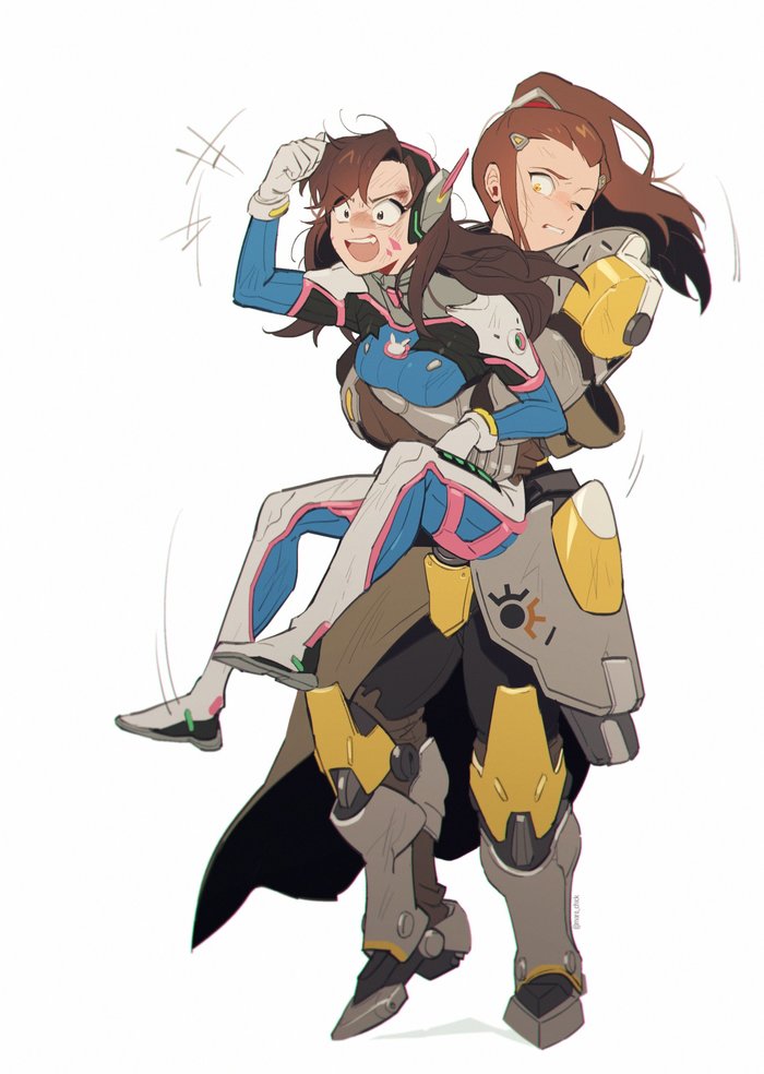  ,   ! Overwatch, Dva, , , Maro_chick, Brigitte