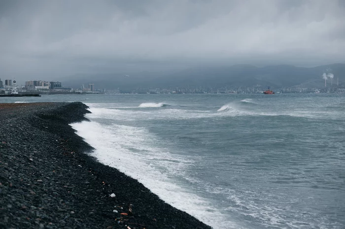 The sea is agitated once - My, The photo, Sea, Storm, Novorossiysk, Black Sea, Longpost