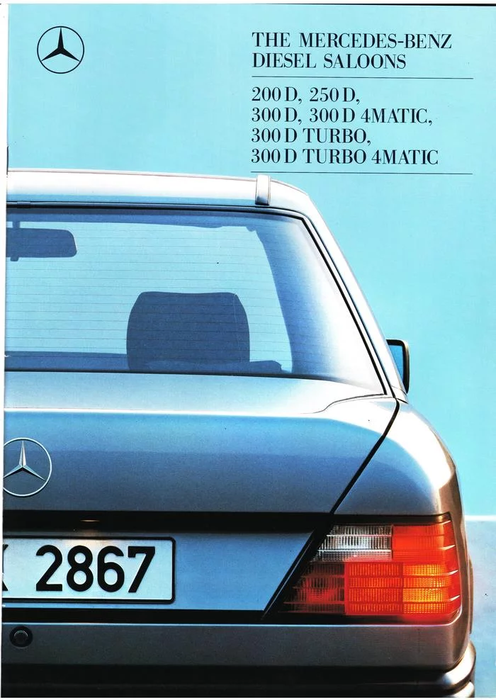 Буклет Mercedes-Benz diesel - 300d, 200d, Длиннопост, Мерседес