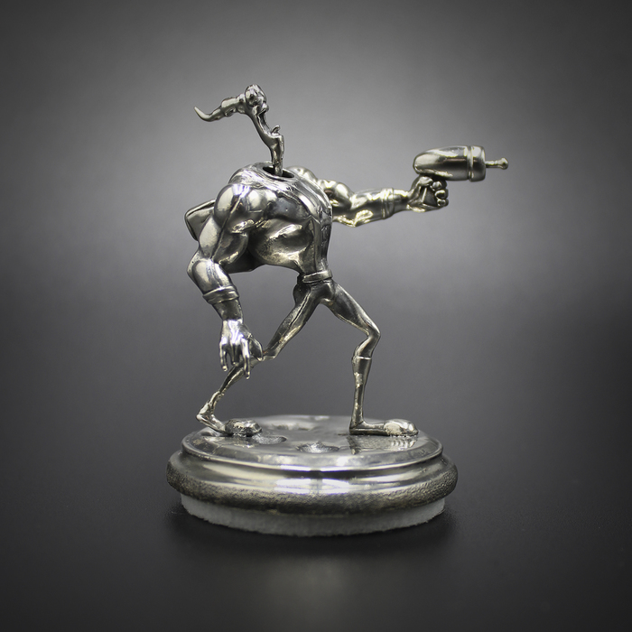 Серебряный червяк Джим <Earthworm Jim> Серебро, Ювелирное дело, 3D, Ручная работа, Фигурки, Статуэтка, Рукоделие с процессом, Своими руками, Длиннопост