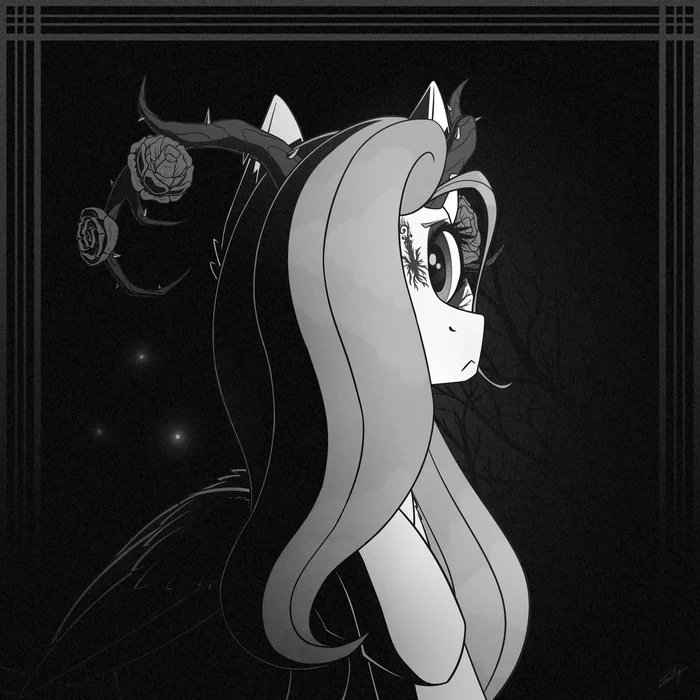 Флатти пустила корни - Моё, My Little Pony, Fluttershy, Black Metal, Dipfanken