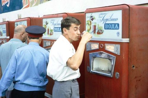 Soviet automatic machines with gas water - the USSR, Soda machine, Retro, Retrospective, Vending machine, Nostalgia, Old photo, Longpost