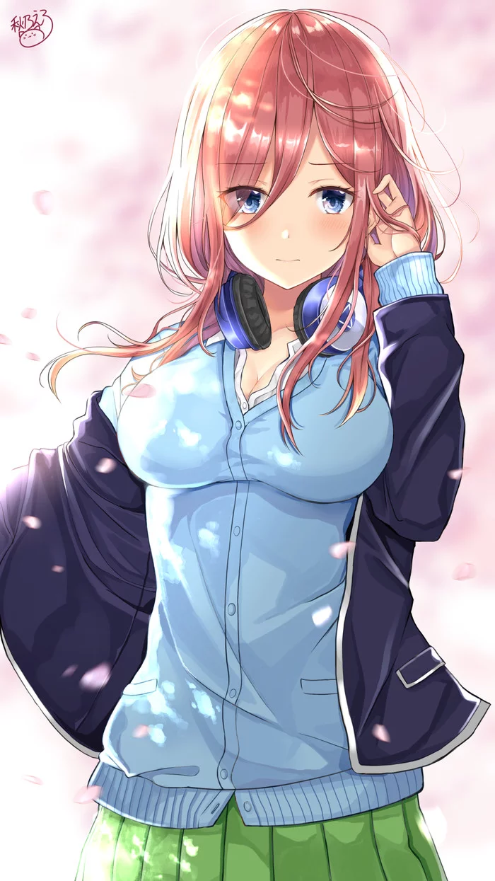 Miku - Anime, Anime art, Gotoubun no hanayome, The Quintessential Quintuplets, Nakano miku, Longpost