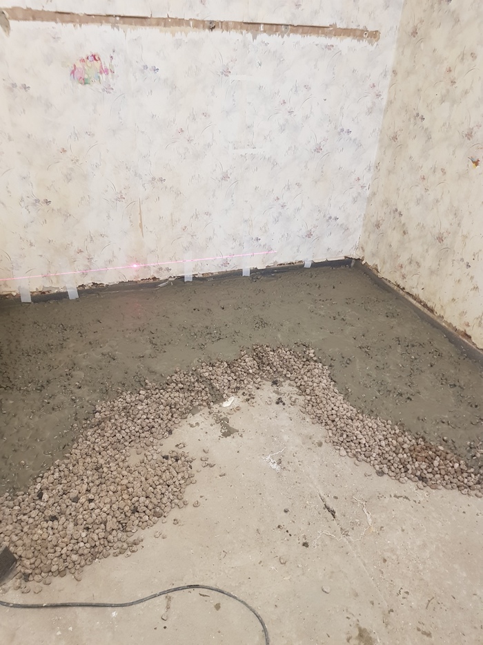 Стяжка пола с керамзитом Ремонт, Своими руками, Стяжка пола, Длиннопост