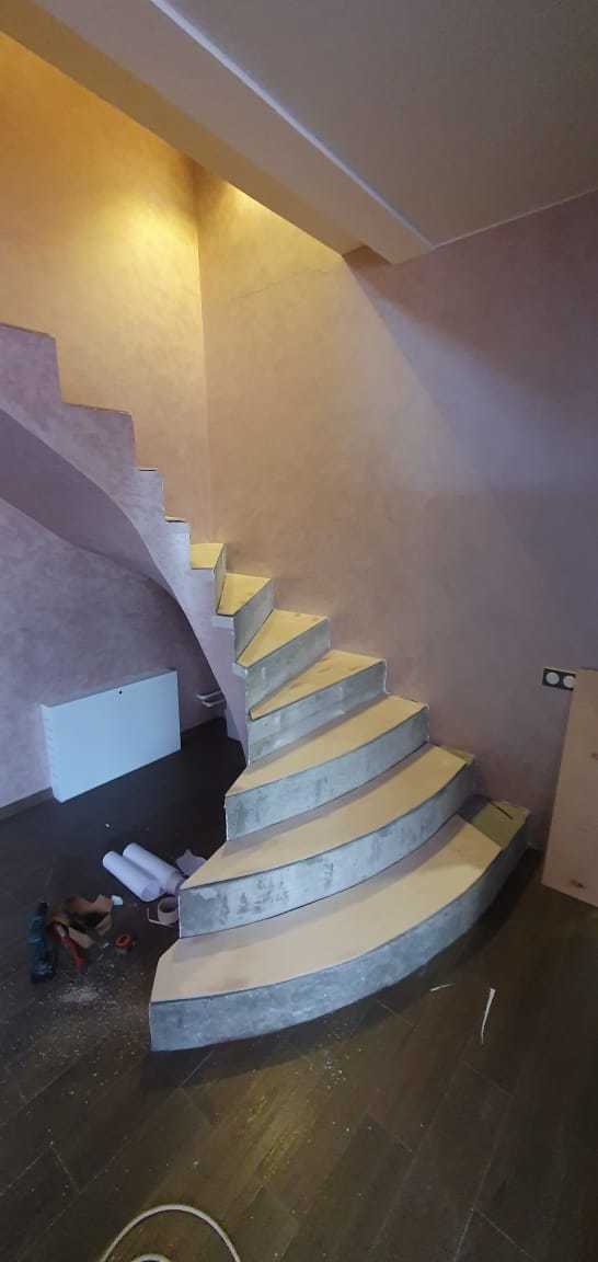 Oak steps on concrete in Domodedovo - My, Stairs, Building, Repair, House, Dacha, Design, Forging, Longpost