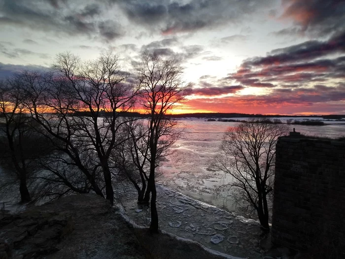 Just a photograph. Sunset. Always beautiful. Velikiy Novgorod - My, Sunset, The photo, Velikiy Novgorod, Nature