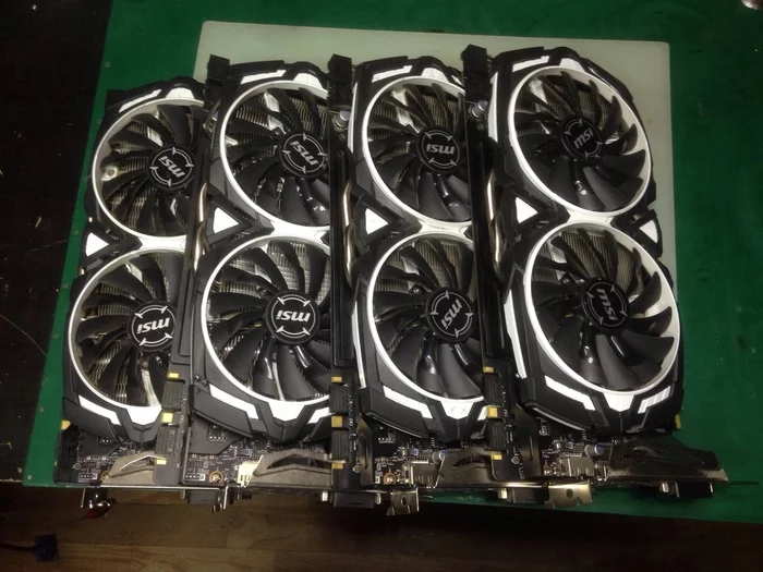 Видеокарты MSI GTX 1070Ti. Есть ли шансы на ремонт после майнинга? Диагностика - Моё, Ремонт техники, Видеокарта, Майнинг, Прогары, Короткое замыкание, Geforce GTX 1070, Игровая, Длиннопост