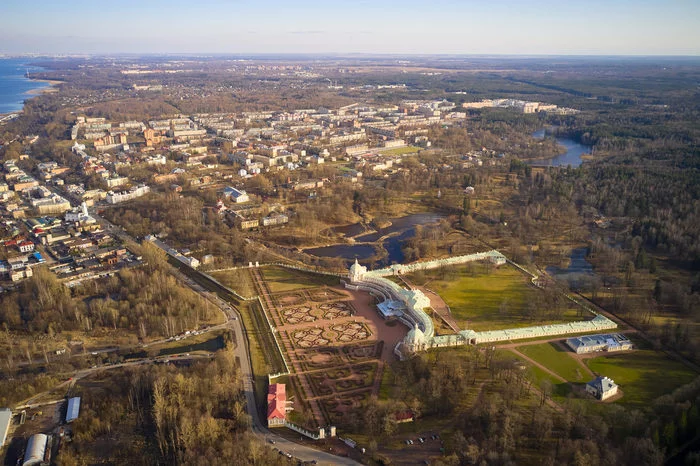 Hello Lomonosov - Mikhail Lomonosov, The park, Oranienbaum, Town, Aerial photography