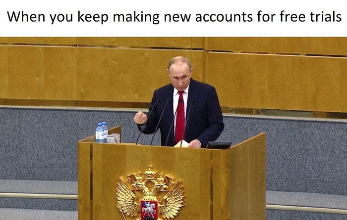 Когда ты продолжаешь создавать новые аккаунты для бесплатного триала