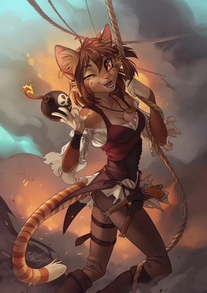 Lysia - Furry, Anthro, Art, Orphen sirius