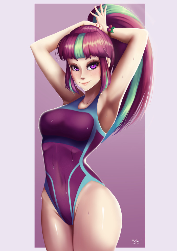 Sour Sweet in swimsuit