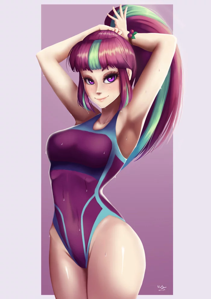 Sour Sweet in swimsuit - My little pony, Equestria girls, Humanization, Sour Sweet, The-park, MLP Edge