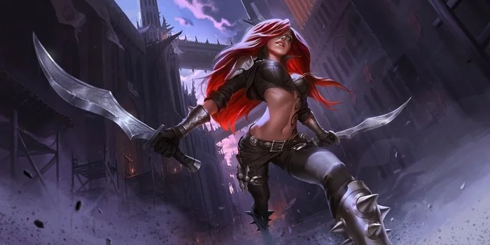 KATARINA - Art, Girls, Artstation, Sixmorevodka studio, League of legends, Katarina