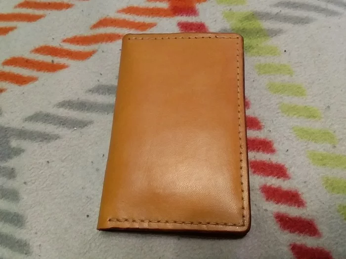 Cardholder or something like that - My, Cardholder, Needlework without process, Leather products, Longpost