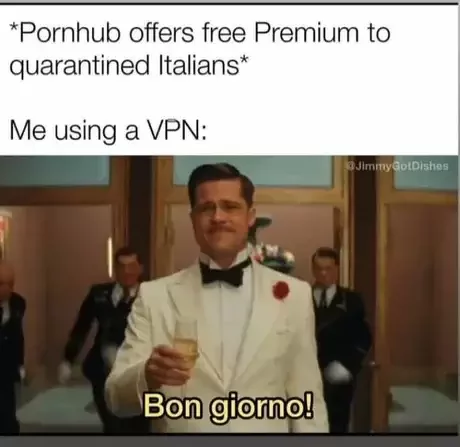 Pornhub is giving free premium to Italians so they can stay at home - Life hack, Coronavirus, Pornhub, Picture with text, Useful, Memes