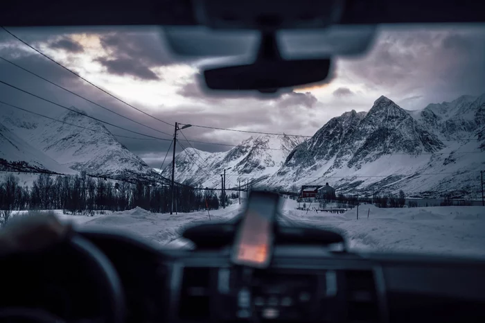 Norwegian skyline - My, Norway, The mountains, Scandinavia, Snow, Cold, The photo, North, Travels