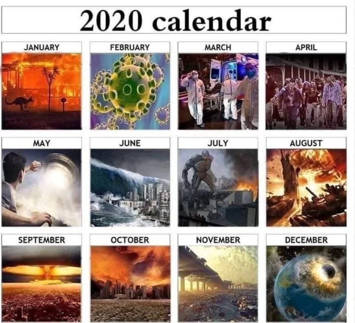 Jumping ahead... - 2020, The calendar, Meme calendar