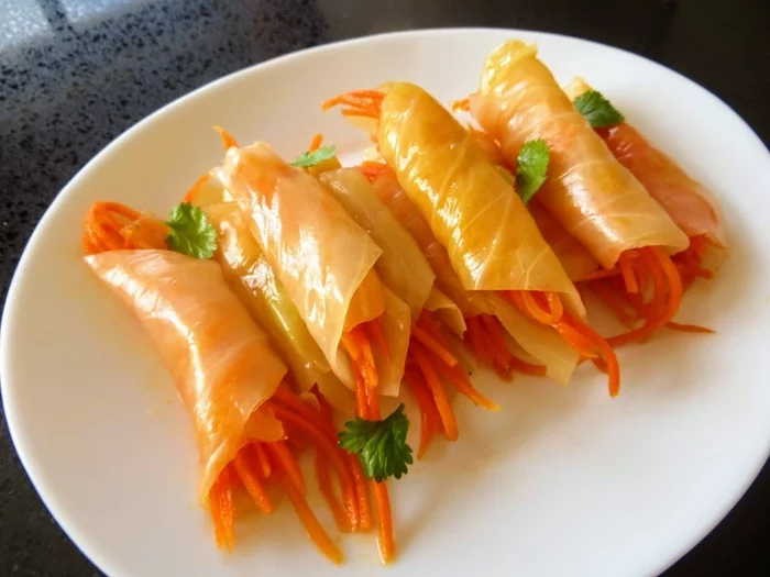 World snack made from cabbage and carrots - My, Cooking, Food, Recipe, Snack, Yummy, Other cuisine, Cabbage, Korean carrots, Video, Longpost