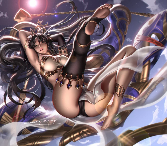 Ishtar - NSFW, Art, Erotic, Fate grand order, Ishtar, Liang xing, Anime, Anime art, Fate