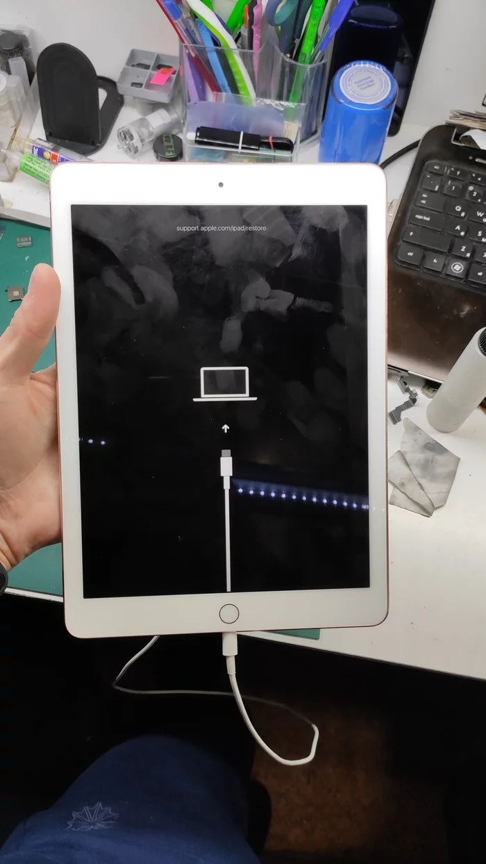 Ipad 9.7 Pro. Полтора года и шнурок)) - Моё, Apple, iPad, Восстановление, Ремонт, Ремонт техники, 512 ГБ, Пайка, Москва, Длиннопост