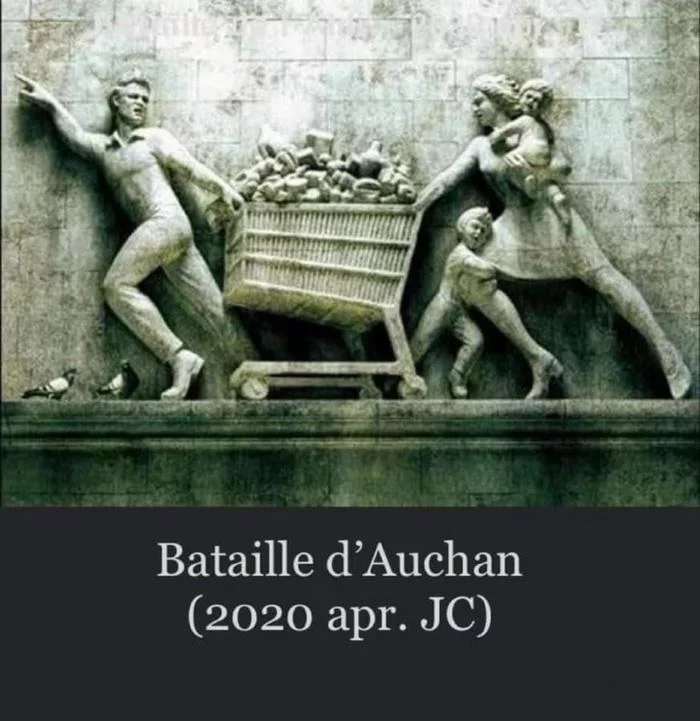 Battle of Auchan - Coronavirus, Auchan, Battle, Bas-relief