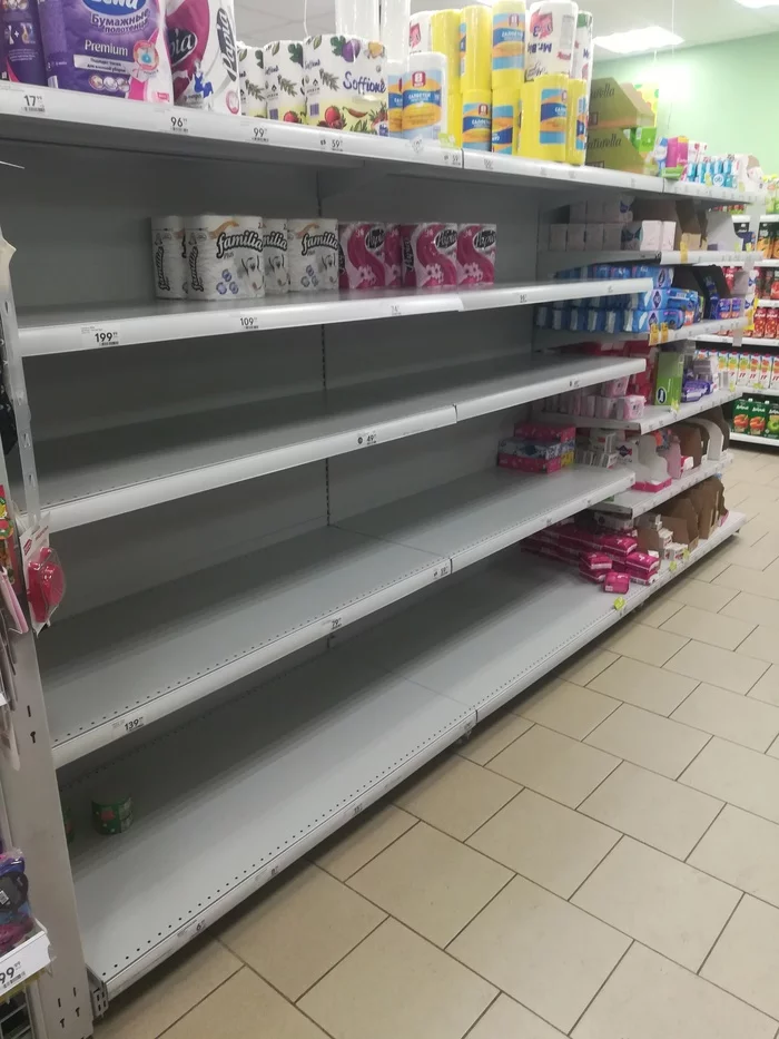 St. Petersburg, evening of March 18 - Panic, Epidemic, Grocery stores, Longpost, Coronavirus, Empty counters