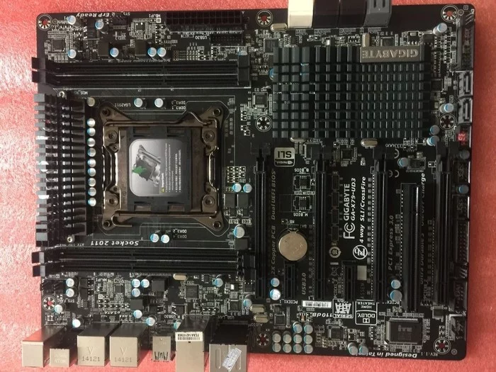 Filled the 2011 socket with thermal paste. Motherboard repair GA-X79-UD3 - My, Repair of equipment, Motherboard, 2011, Socket, Thermal paste, Soldering, Computer Repair, X79, Longpost