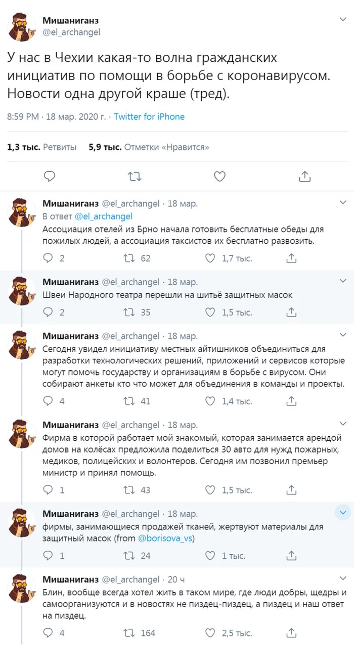 Коронавирус в Чехии - Чехия, Коронавирус, Twitter, Помощь, Длиннопост