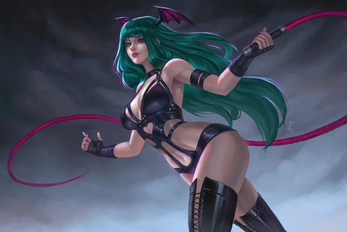 Morrigan^^ - NSFW, Art, Computer games, Darkstalkers, Morrigan Aensland, Erotic, Succubus, Angan Kelana