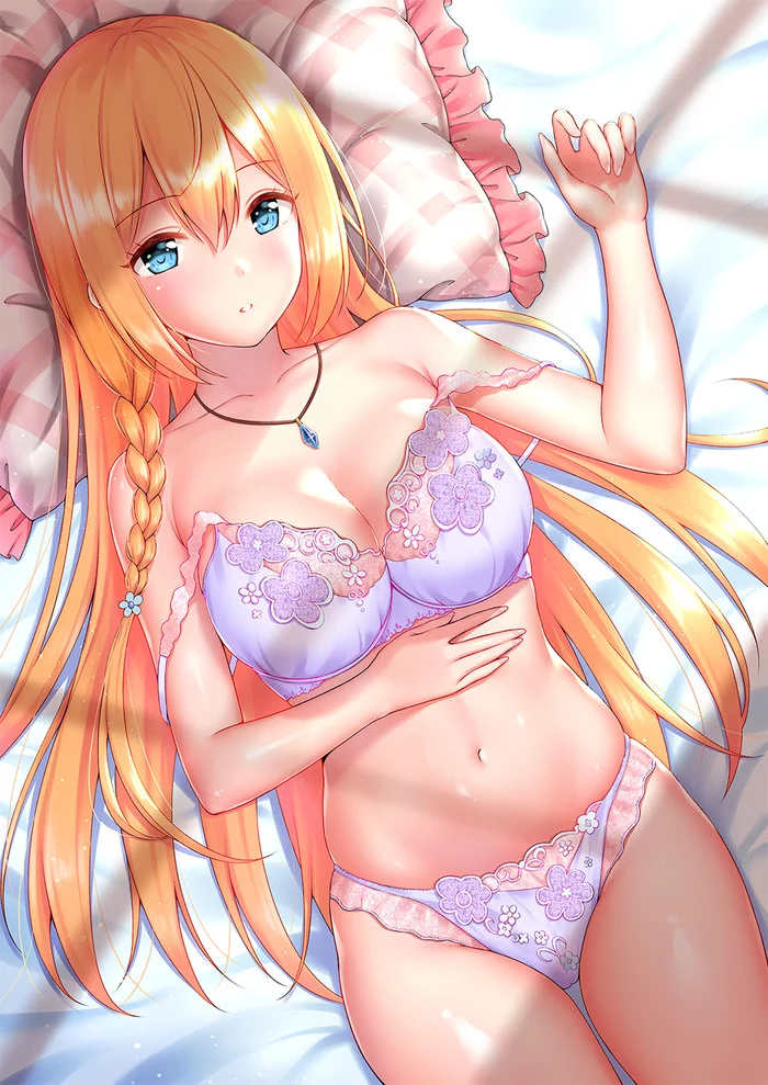 Pecorine - NSFW, Pecorine, Princess Connect! Re:Dive, Грудь, Нижнее белье, Панцу, Аниме, Anime Art