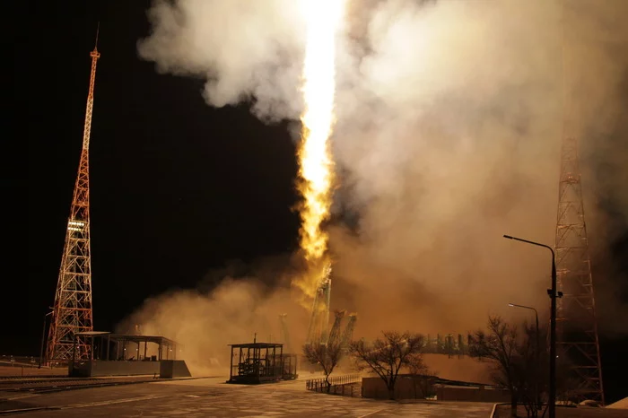 Photos of the launch of the Soyuz-2.1b rocket with 34 satellites OneWeb - Roscosmos, Oneweb, Satellite, Baikonur Cosmodrome, Space, Soyuz-2, Longpost