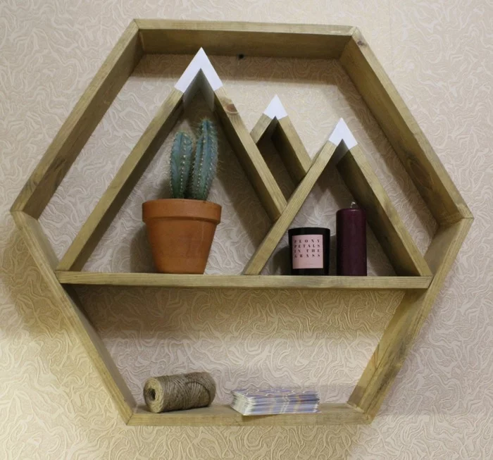 Mountain Shelf - My, A shelf, Furniture, Craft, Longpost