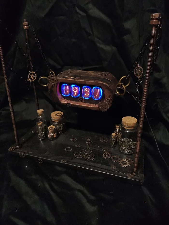 Мой вариант Nixie clock - Моё, Nixie clock, Стимпанк, Длиннопост