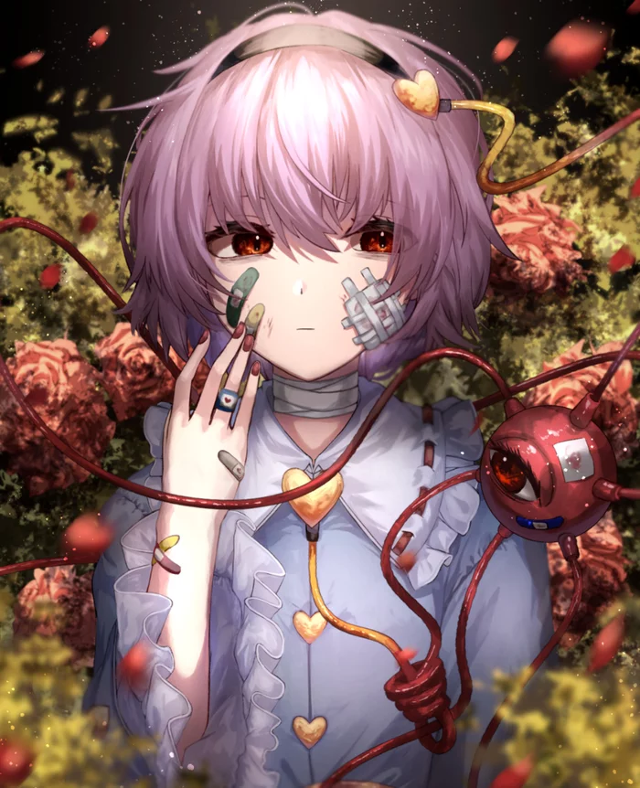 Komeiji Satori - Anime art, Anime, Komeiji satori, Touhou, Mozuno