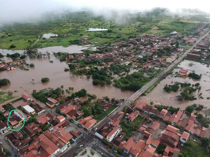 500 families left homeless - Flood, Brazil, Element, Nature, Water, Longpost