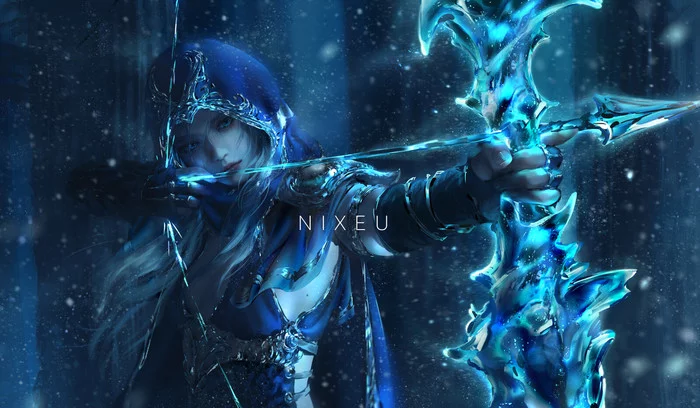 Ice - Арт, Game Art, League of Legends, Ashe, Игры, Nixeu, Artstation