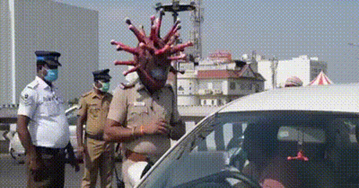 Creative from Indian police - India, Police, Coronavirus, Quarantine, GIF